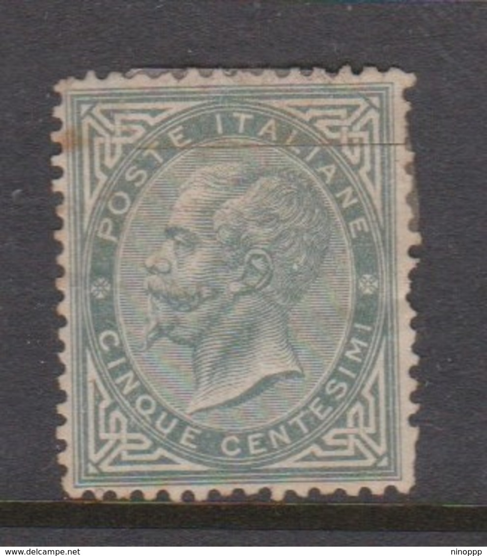 Italy S 16 1863 King Victor Emmanuel II,5c Slate Green,mint No Gum - Neufs