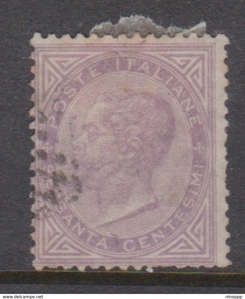 Italy S 21 1863 King Victor Emmanuel II,60c Lilac,used - Used