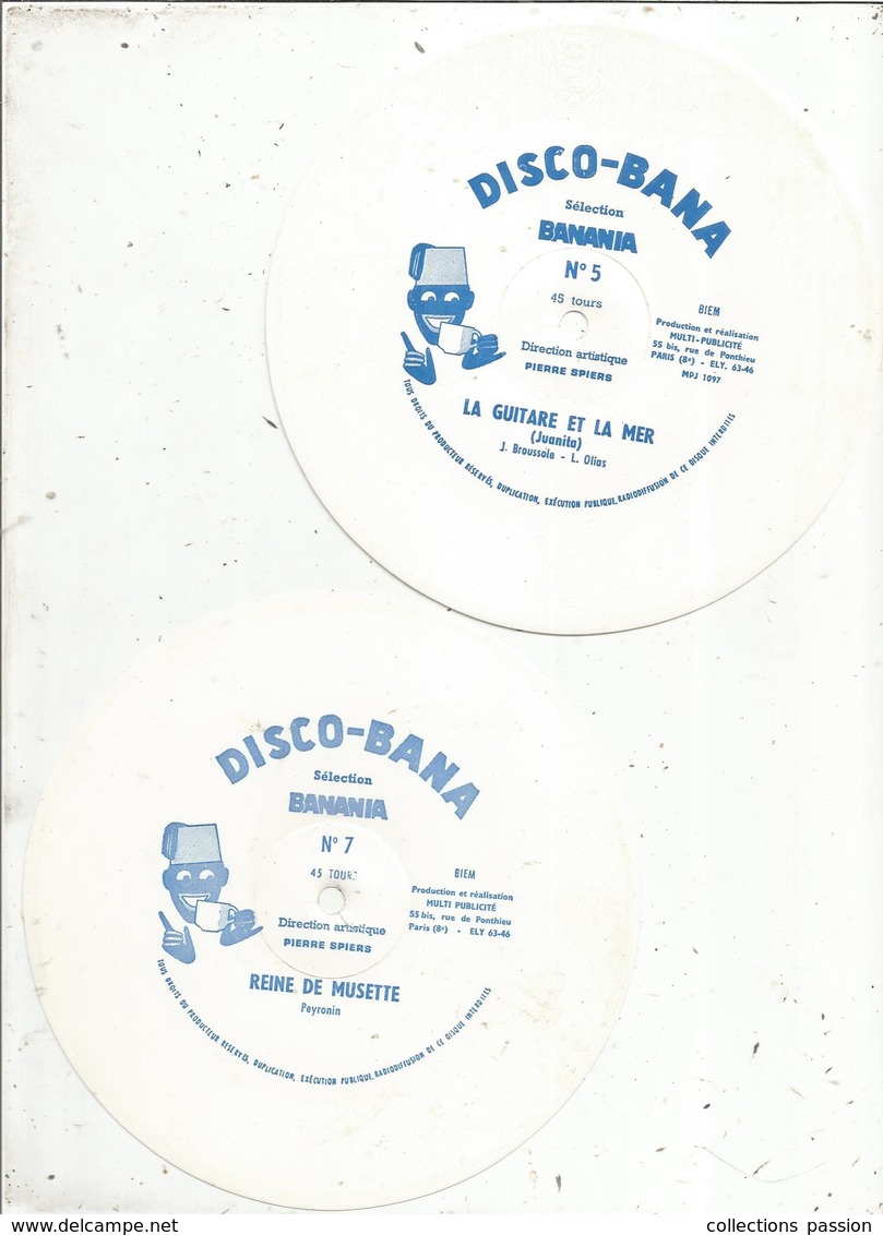 Disque DISCO-BANA,  BANANIA , 1962 ,   LOT DE 8 DISQUES( N° 2/3/5/7/11/15/16/19 )  + ENVELOPPE, Frais Fr 3.15 E - Formats Spéciaux