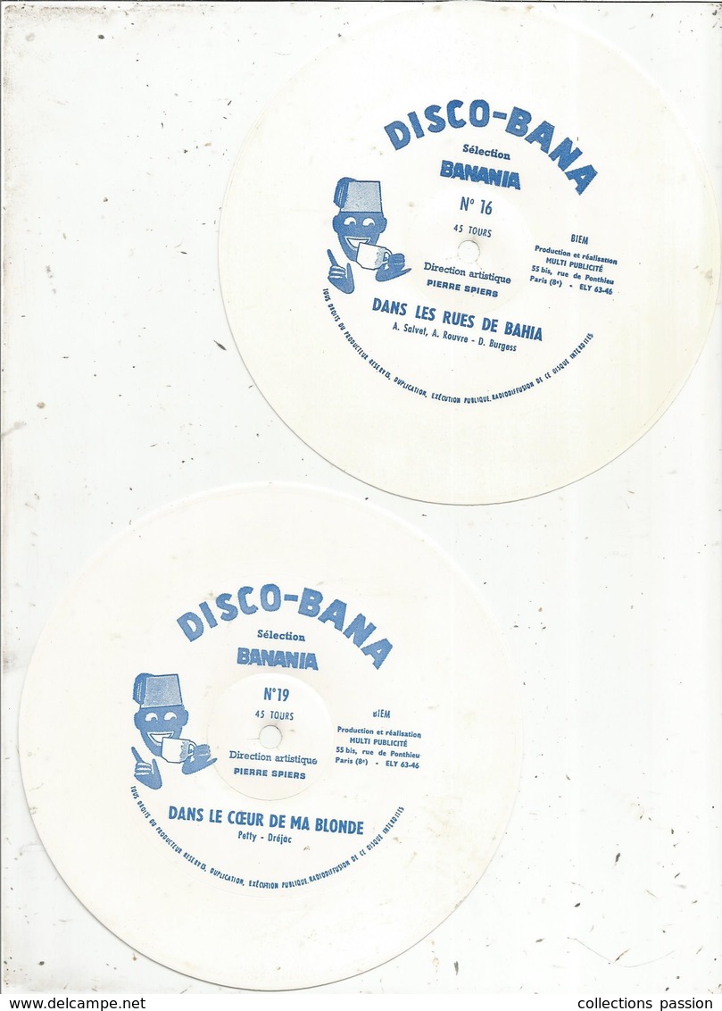 Disque DISCO-BANA,  BANANIA , 1962 ,   LOT DE 8 DISQUES( N° 2/3/5/7/11/15/16/19 )  + ENVELOPPE, Frais Fr 3.15 E - Formats Spéciaux