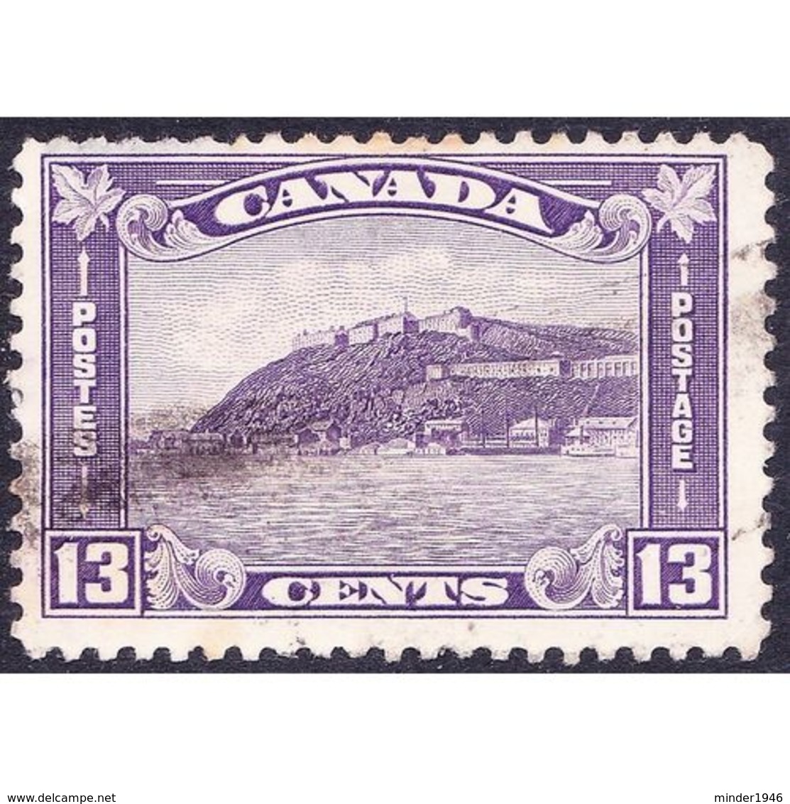CANADA 1932 13 Cent Bright Violet The Old Citadel Quebec SG325 Fine Used - Gebruikt