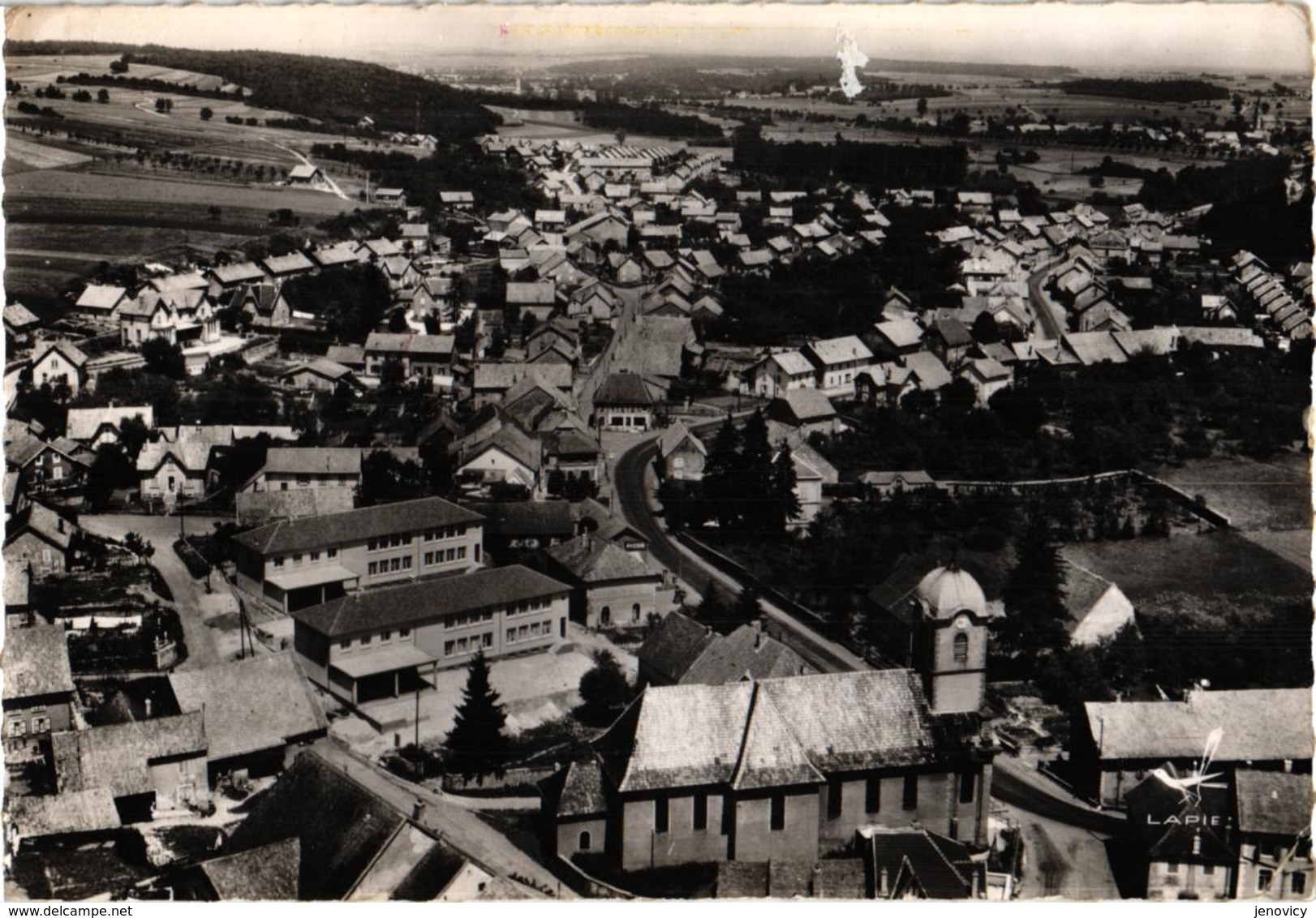 (CPSM) EN AVION AU DESSUS DE CHATENOIS LES FORGES,VUE GENERALE   REF 60100 - Châtenois-les-Forges