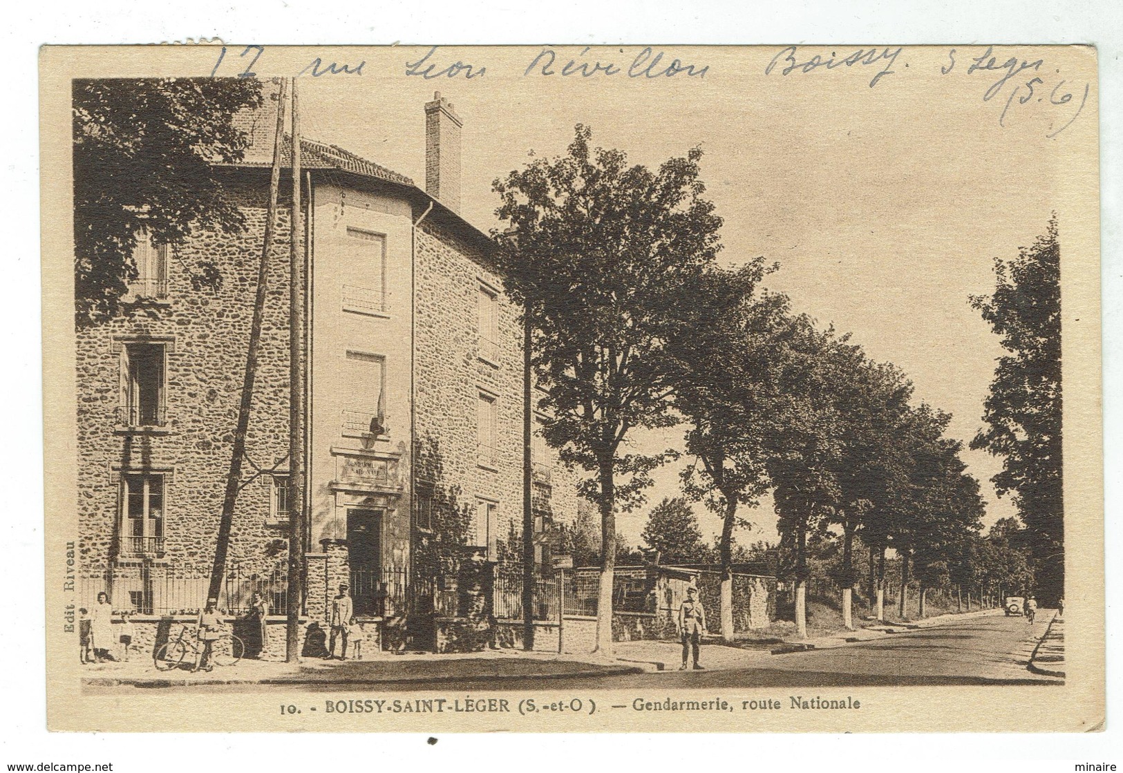 BOISSY SAINT LEGER - Gendarmerie - Route Nationale - Bon état- Circulée 1945- - Boissy Saint Leger