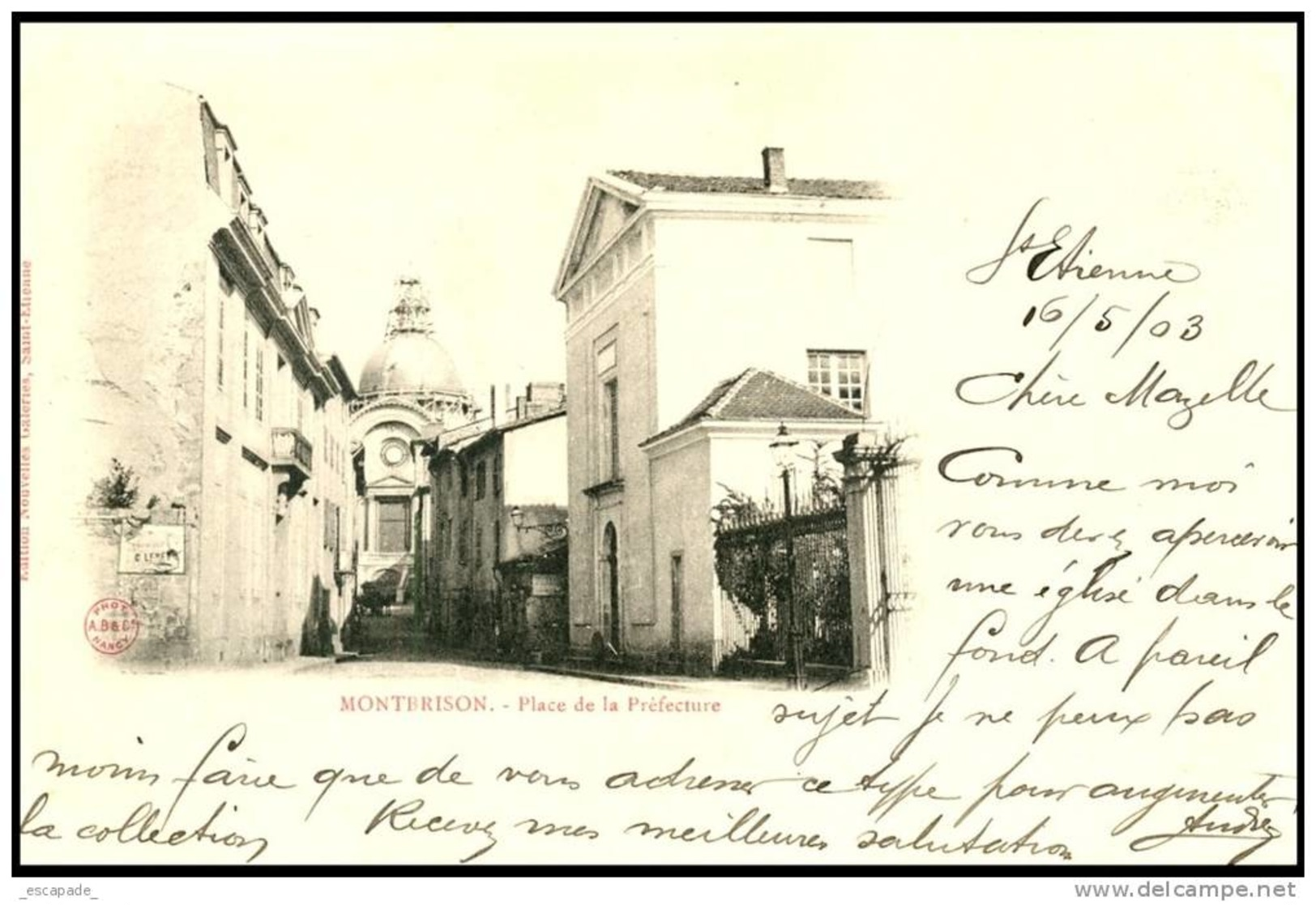 (42) MONTBRISON   - LA PREFECTURE - DOS INDIVISE 1903 - Bb-734 - Montbrison