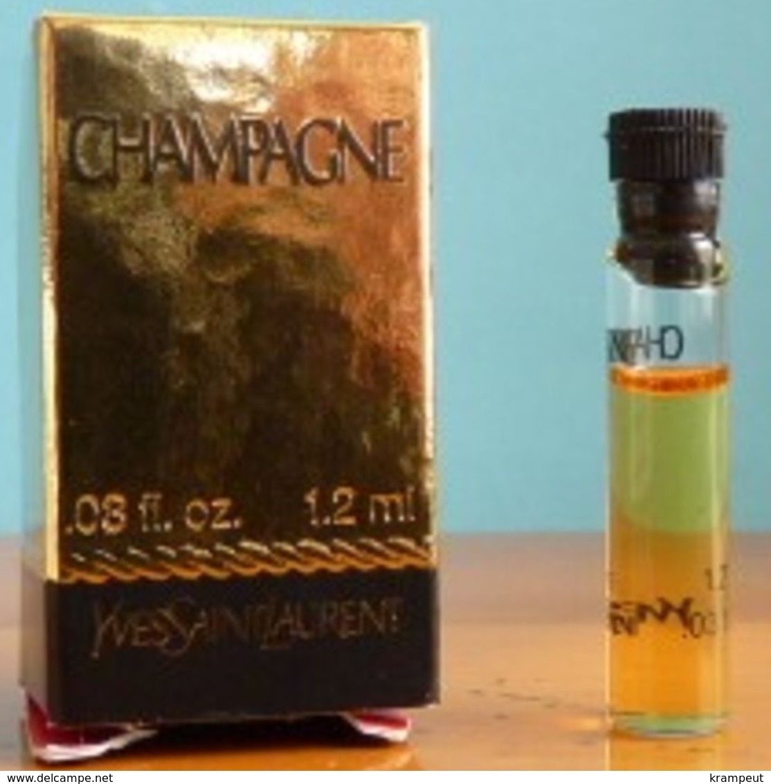 MINIATURES : YVES SAINT LAURENT CHAMPAGNE EDT 1.2 ML - Miniatures Men's Fragrances (in Box)