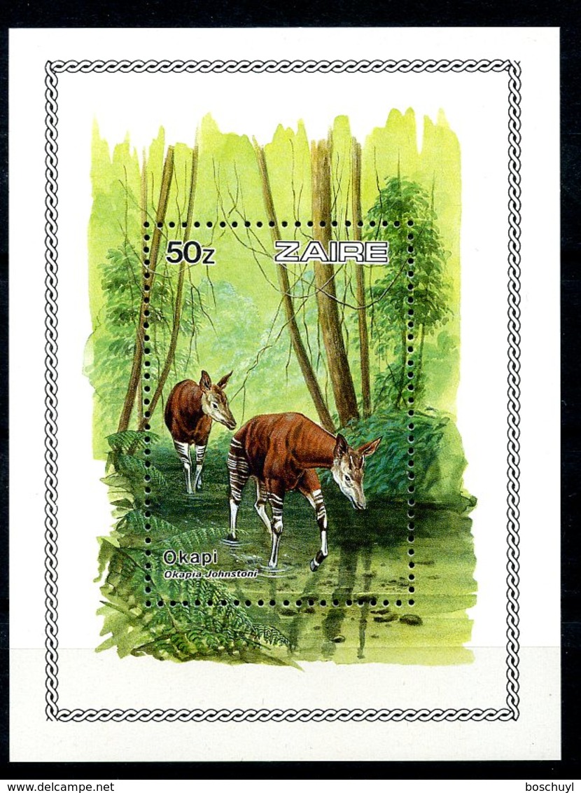 Zaire, 1984, WWF, World Wildlife Fund, Okapi, MNH, Michel Block 50 - Altri & Non Classificati