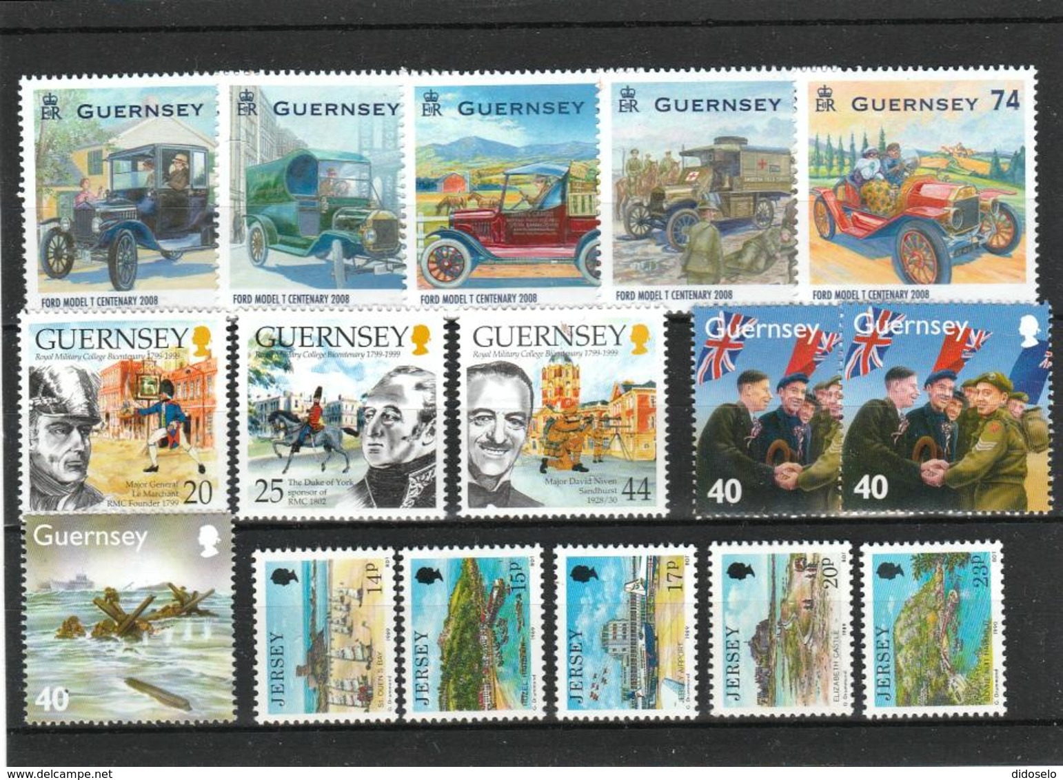 Guernsey  / Jersey - Small Lot Of MNH(**) Stamps - Lots & Kiloware (mixtures) - Max. 999 Stamps