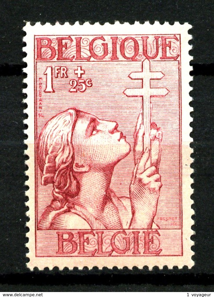 BELGIQUE - YT 381 - 1F+25c Carmin - Neuf N* - Très Beau - Unused Stamps