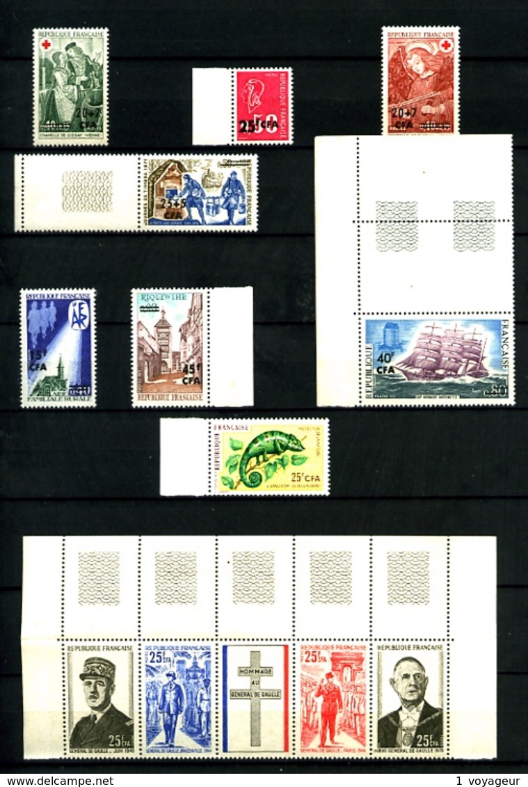 REUNION - Collect. 1970/1974 - Nfs N** - Très Beaux (défauts Sur 3 Ou 4 Timb. Non Comptés) - Nombreux Bords De Feuilles - Unused Stamps
