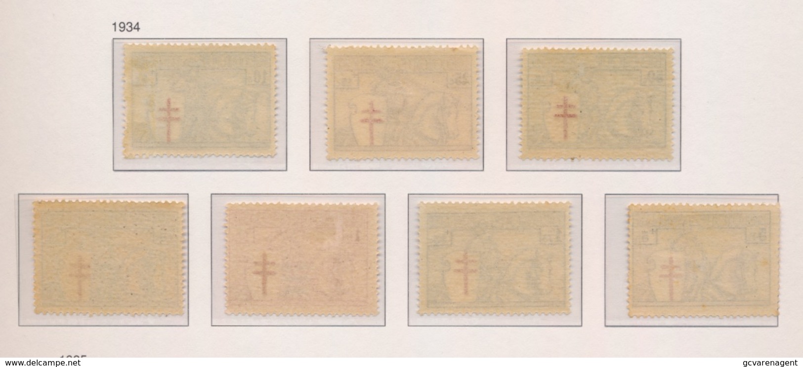 1934  6 ZEGELS  POSTFRIS MET SPOREN VAN SCHARNIER   394  399 - Unused Stamps