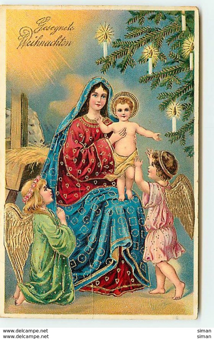 N°11533 - Carte Fantaisie - Gesegnete Weihnachten - Nativité - Anges - Altri & Non Classificati