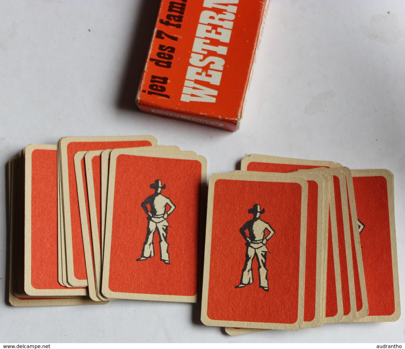 Original Jeu 7 Familles Vintage Western Famille Cow Boy Catel Et Farcy Dessin Le Faou - Andere & Zonder Classificatie