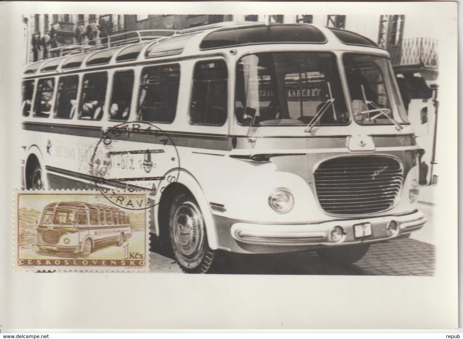 Tchécoslovaquie Carte Maximum 1958 Autocar Skoda 998 - Lettres & Documents