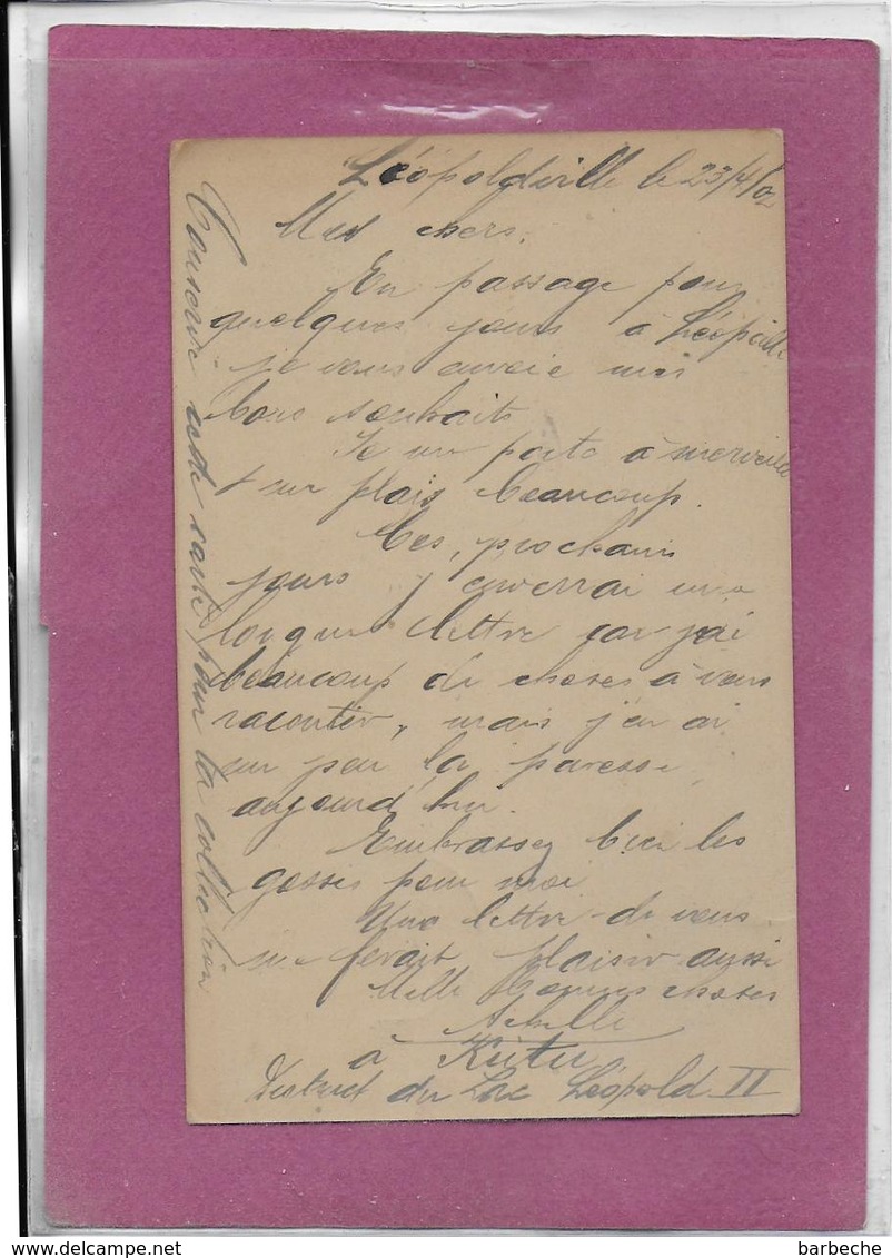 ETAT INDEPENDANT DU CONGO - 1902 - Interi Postali