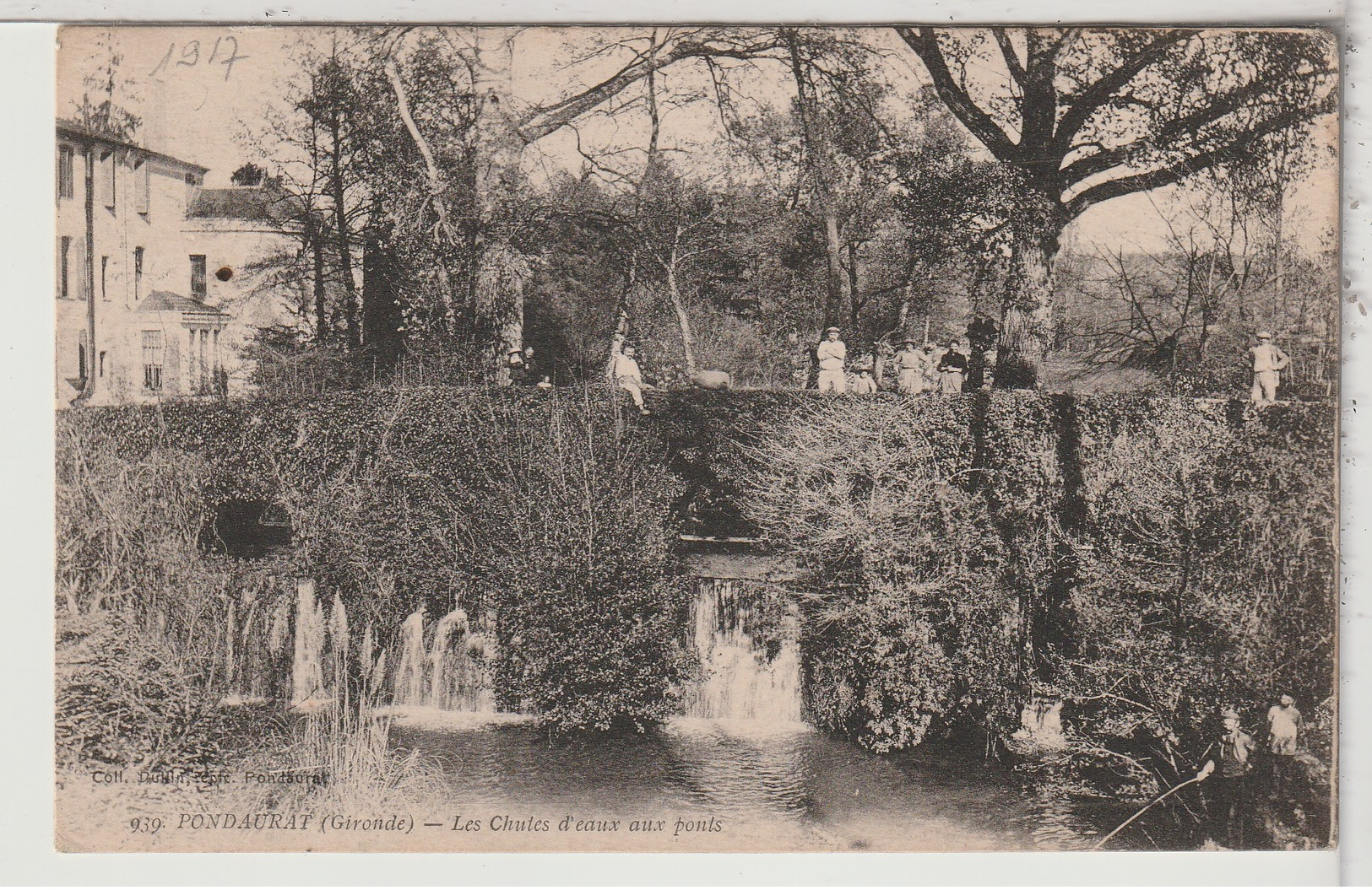 33 - PONDAURAT - Les Chutes D'Eau Aux Pont Animées - Cachet Croix Rouge - Autres & Non Classés