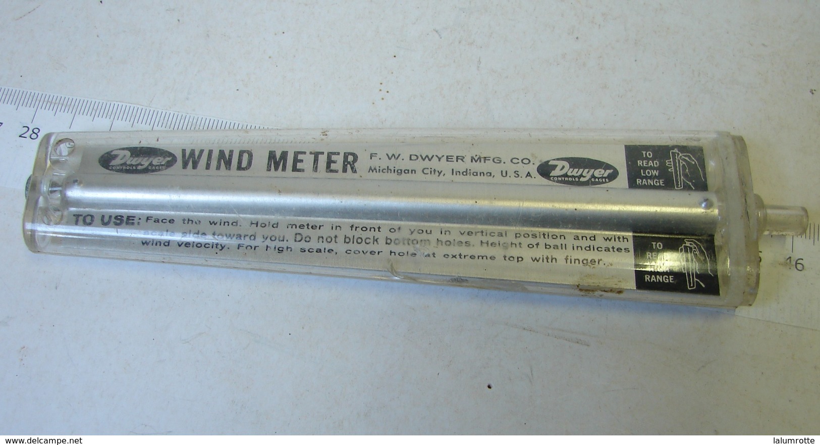 PL. 465. Appareil De Mesure : Wind Meter Dwyer - Outils Anciens
