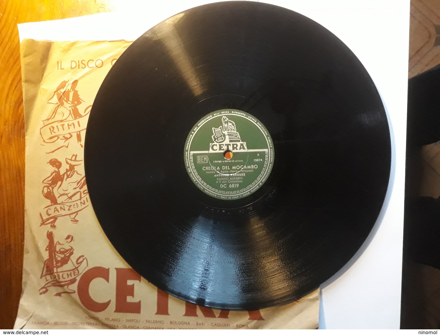 Cetra   -  1953.   Serie DC  6819.   Creola Del Mocambo - 78 Rpm - Gramophone Records
