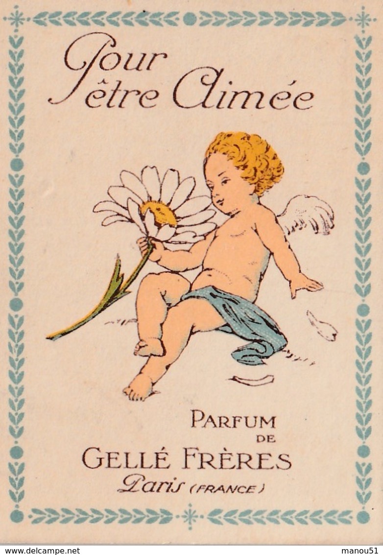 Carte Parfumée - Pour être Aimée - Parfum GELLE Frères - Paris - Vintage (until 1960)