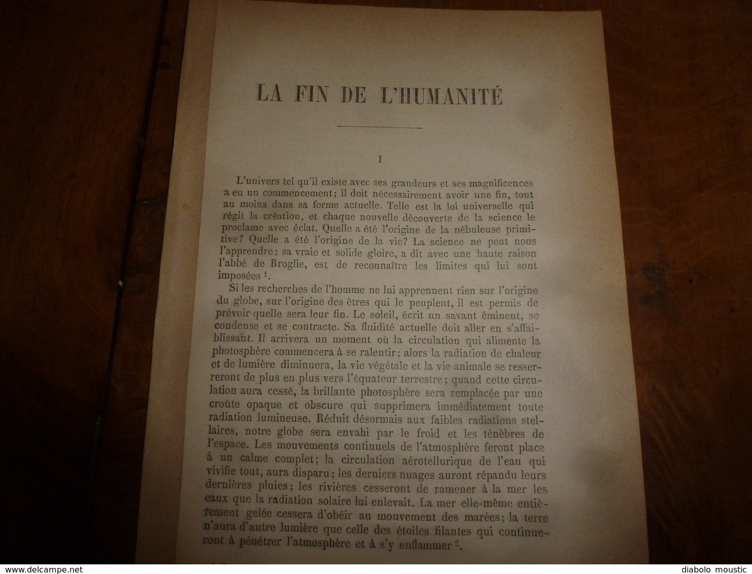 1897 LA FIN DE L'HUMANITÉ  (16 Pages) - Ohne Zuordnung