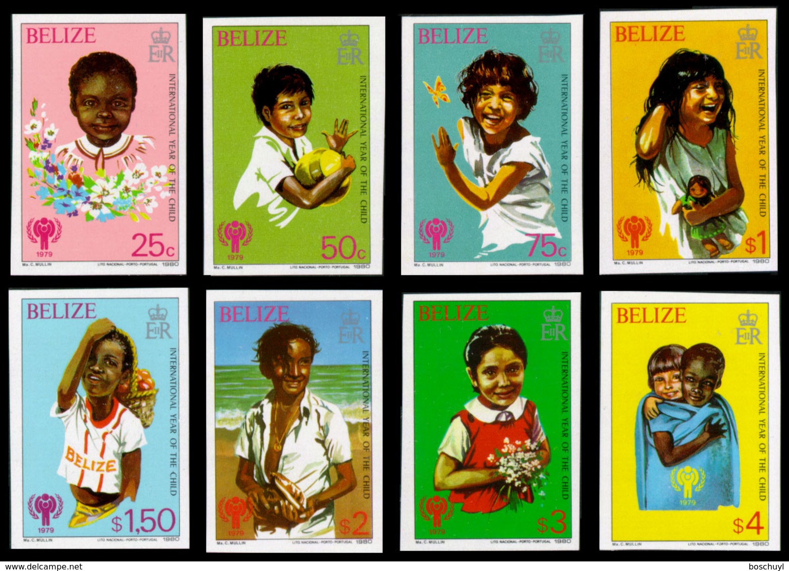 Belize, 1979, International Year Of The Child, IYC, United Nations, MNH Imperforated, Michel 475-482B - Belize (1973-...)