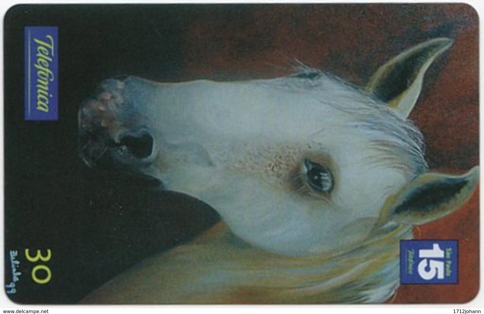 BRASIL E-785 Magnetic Telefonica - Painting, Animal, Horse - Used - Brazilië