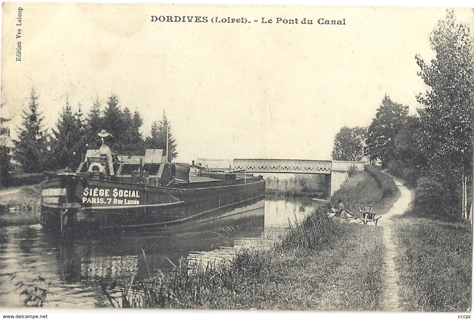 CPA Dordives Le Pont Du Canal Péniche - Dordives