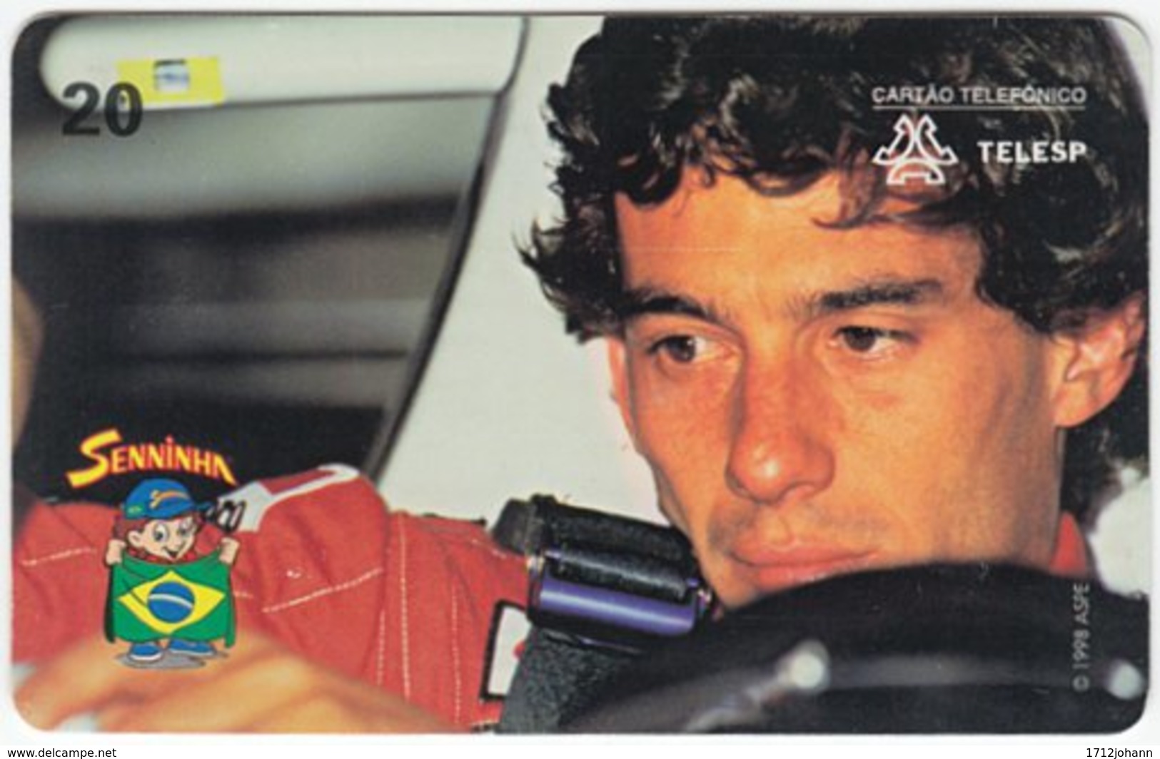BRASIL E-966 Magnetic Telesp - Sport, Formula One, Ayrton Senna - Used - Brazilië