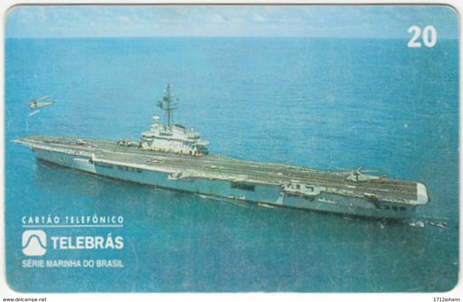 BRASIL F-671 Magnetic Telebras - Military, Aircraft-carrier - Used - Brazilië