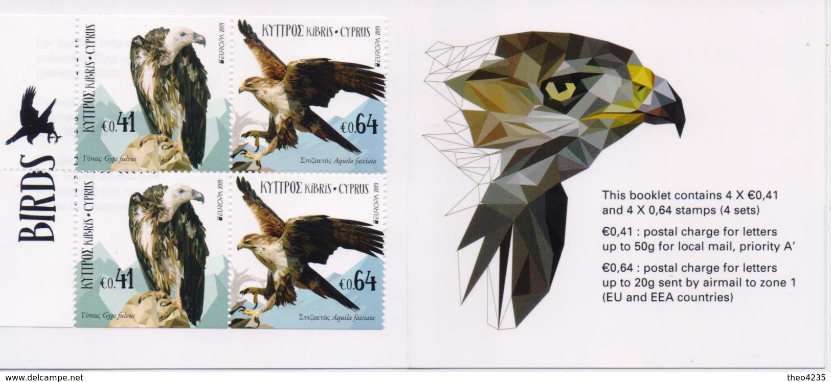 CYPRUS STAMPS 2019/EUROPA 2019 NATIONAL BIRDS/BOOKLET-MNH-COMPLETE SET - 2019