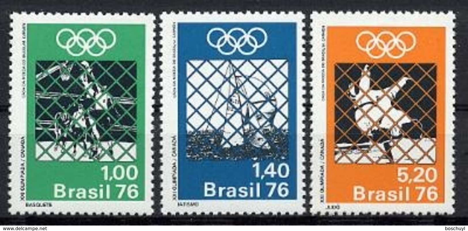 Brazil, 1976, Olympic Summer Games Montreal, Basketball, Sailing, Judo, Sports, MNH, Michel 1529-1531 - Autres & Non Classés