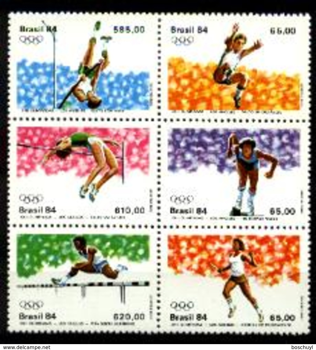 Brazil, 1984, Olympic Summer Games Los Angeles, Sports, MNH Block, Michel 2024-2029 - Autres & Non Classés