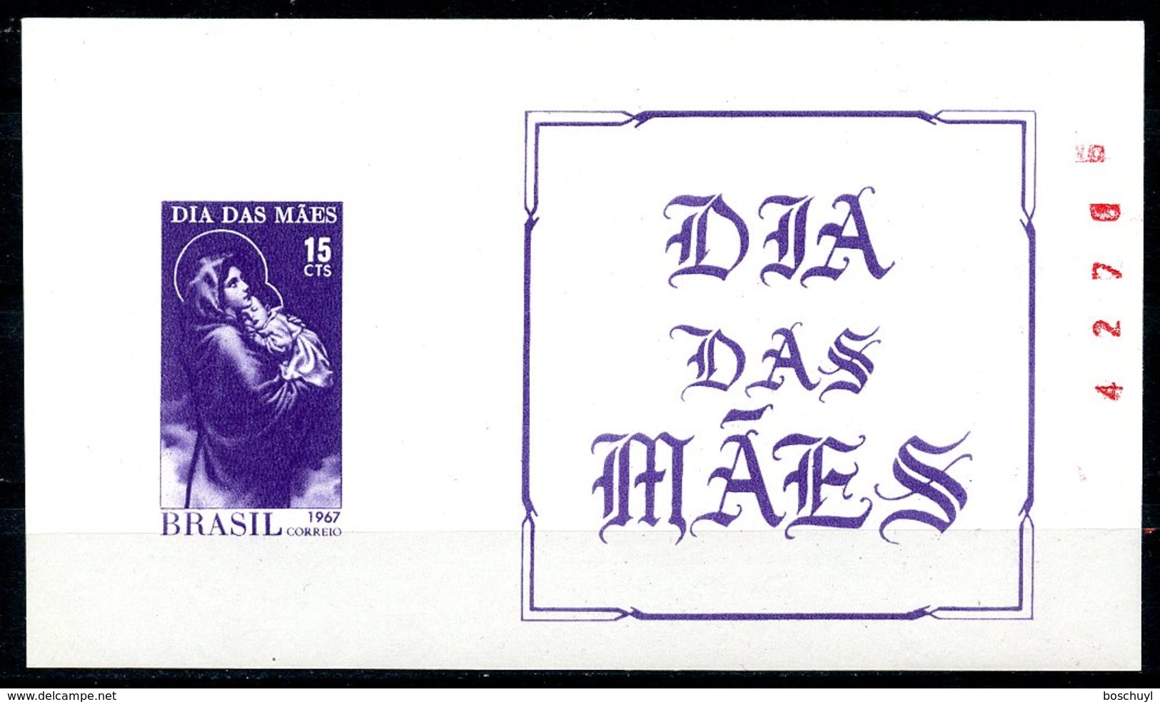 Brazil, 1967, Mother's Day, MNH, Michel Block 20 - Autres & Non Classés