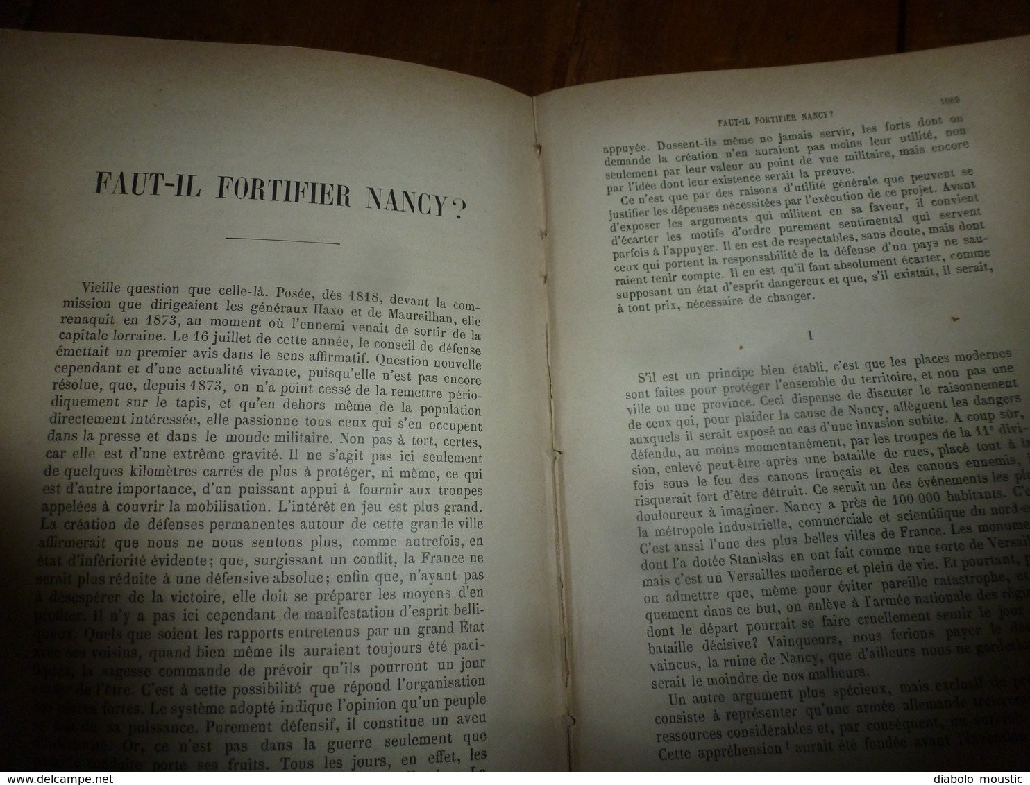 1897  FAUT-IL FORTIFIER NANCY ?     (16 Pages) - Non Classés