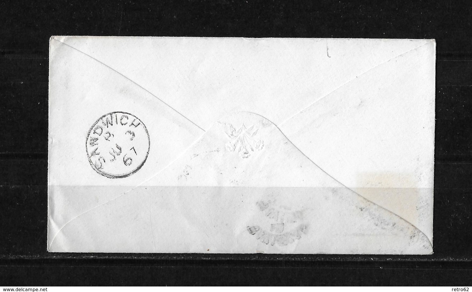 1867 QV 1Penny Red Platte 71 On Sandwich, Kent Cover To North Berwick - Briefe U. Dokumente