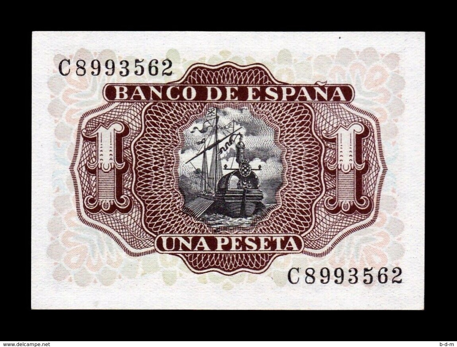 España Spain Lot Bundle 10 Banknotes 1 Peseta M. De Santa Cruz 1953 Pick 144 UNC - 1-2 Pesetas