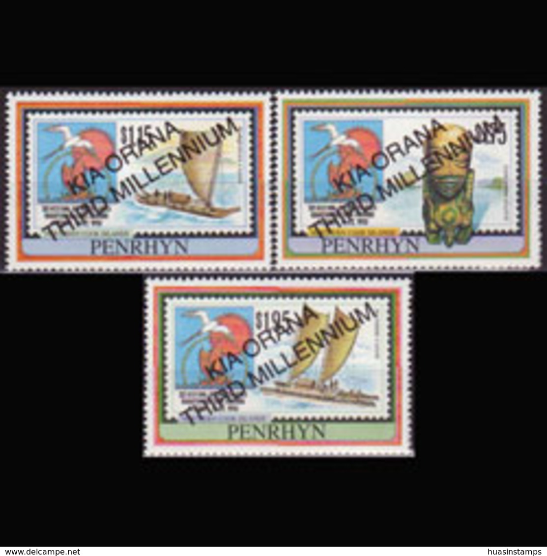 PENRHYN 1999 - Scott# 455-7 Ships Etc.Opt. Set Of 3 MNH - Penrhyn