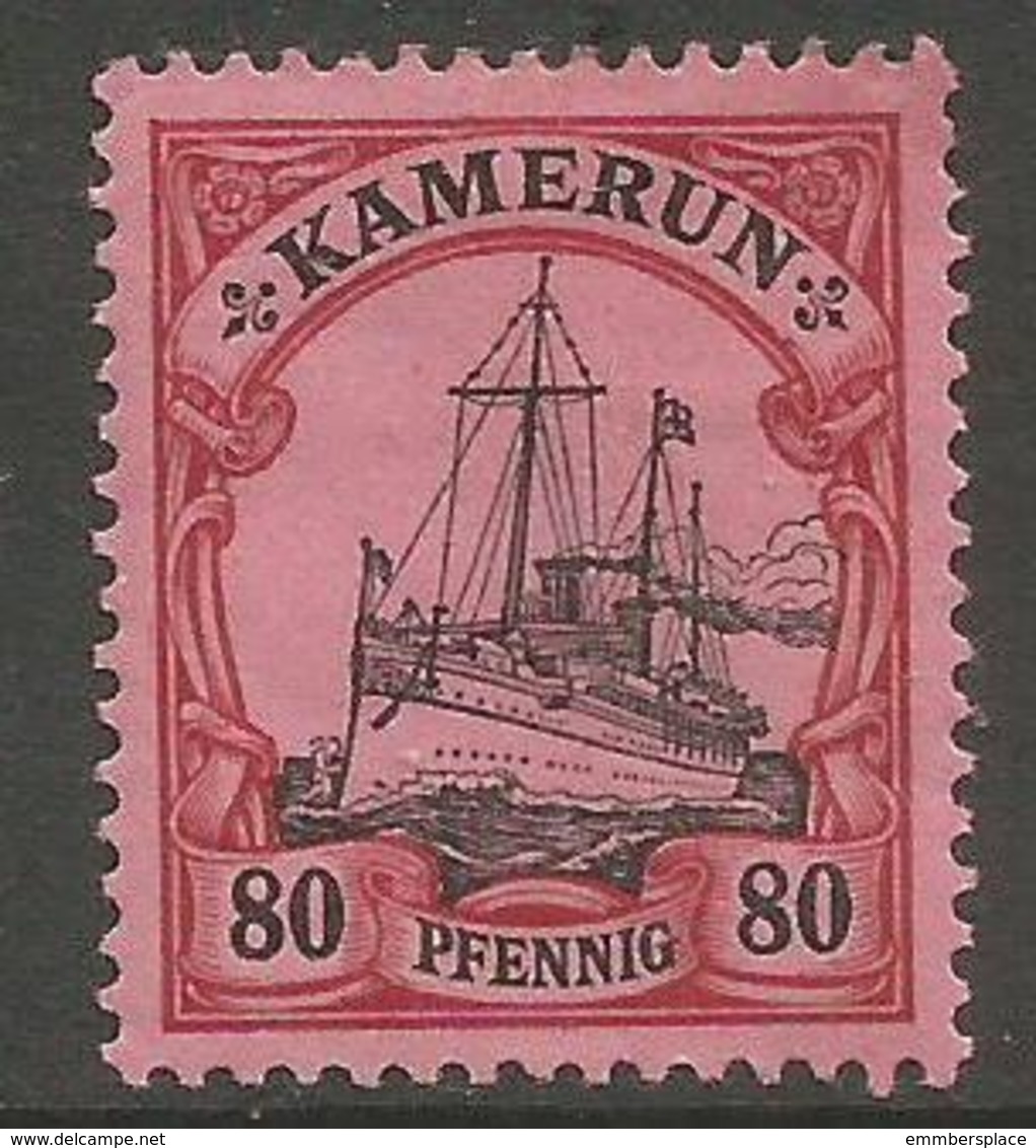German Cameroun - 1900 Kaiser's Yacht 80pf Mint Hinged *    Sc 15 - Cameroun