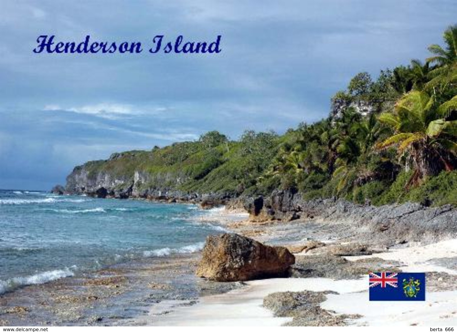 Pitcairn Henderson Island View UNESCO New Postcard Pitcairninseln AK - Pitcairn Islands