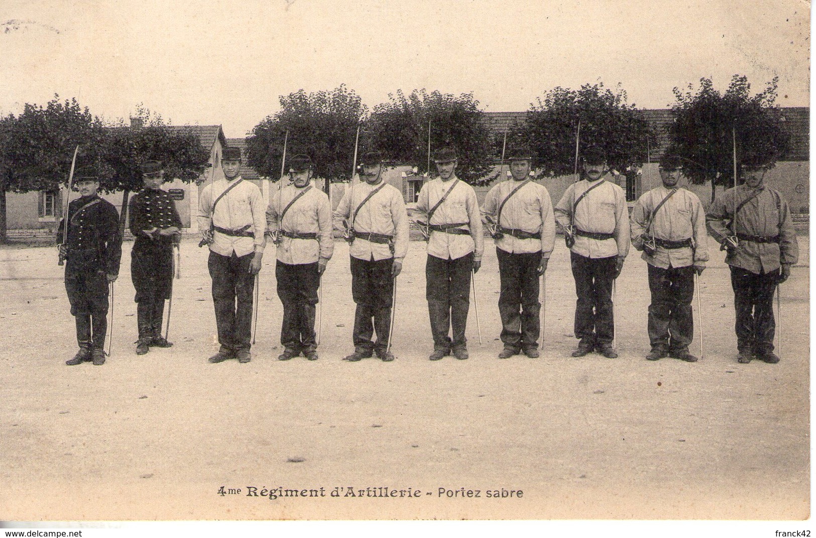 4eme Régiment D'artillerie. Portez Sabre - Régiments