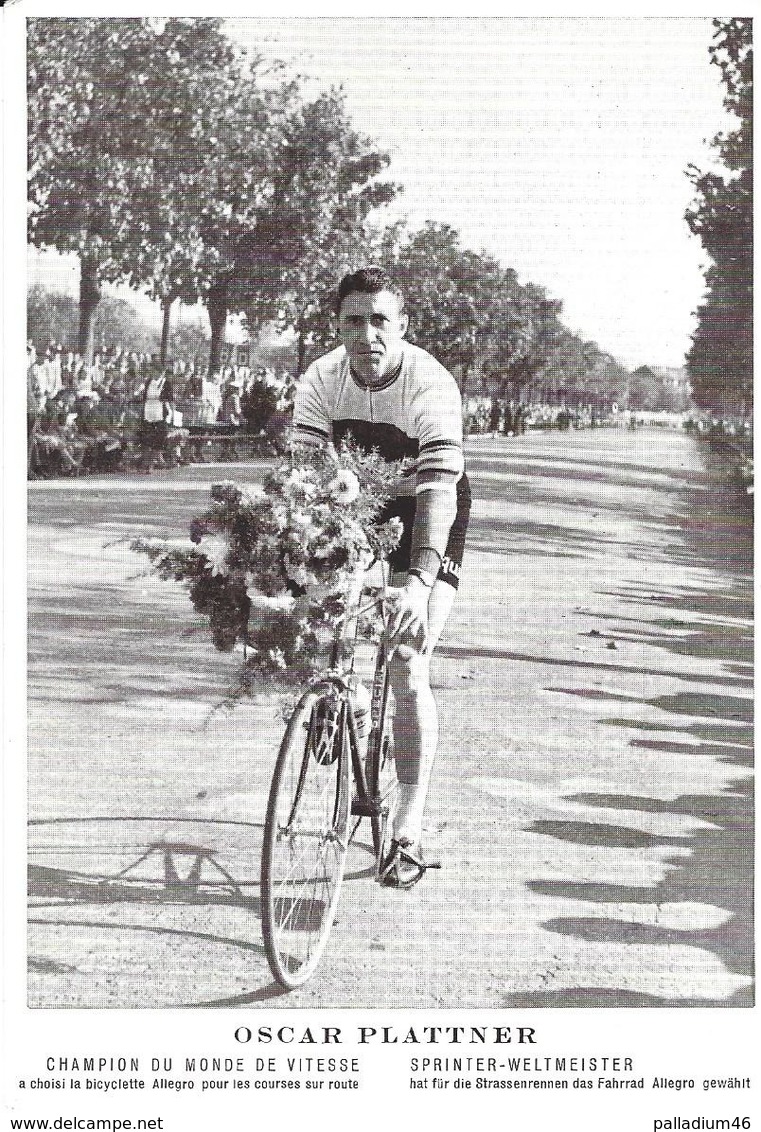 CYCLISME - PLATTNER Oscar - CHAMPION DU MONDE ALLEGRO CARTE ORIGINALE UNIQUE SUR DELCAMPE - Photo Véritable - NON ECRITE - Cycling