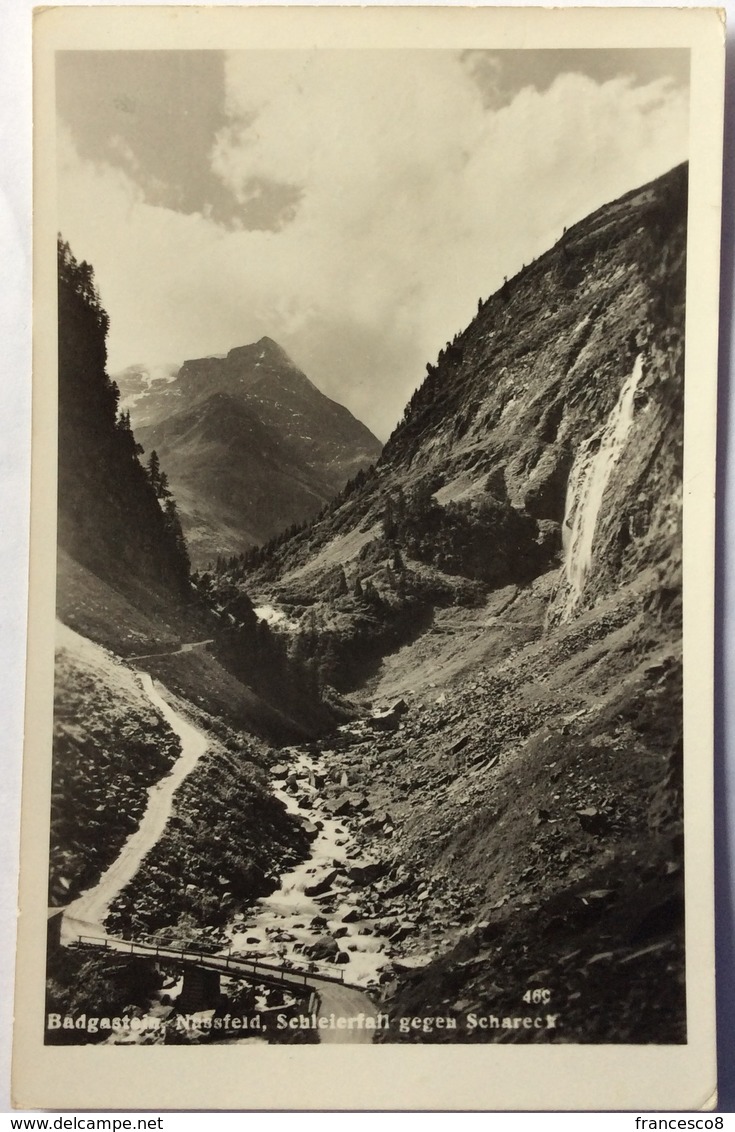 1949 BADGASTEIN NASSFELD, SCHLEIERFALL GEGEN SCHAREC - St. Johann Im Pongau