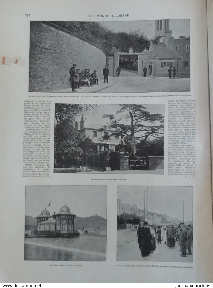 1902 MORT DE LA REINE DES BELGES - RESIDENSE DE SPA - SAINT SEBASTIEN EGLISE SANTA MARIA - PALAIS MIRAMAR - 1900 - 1949