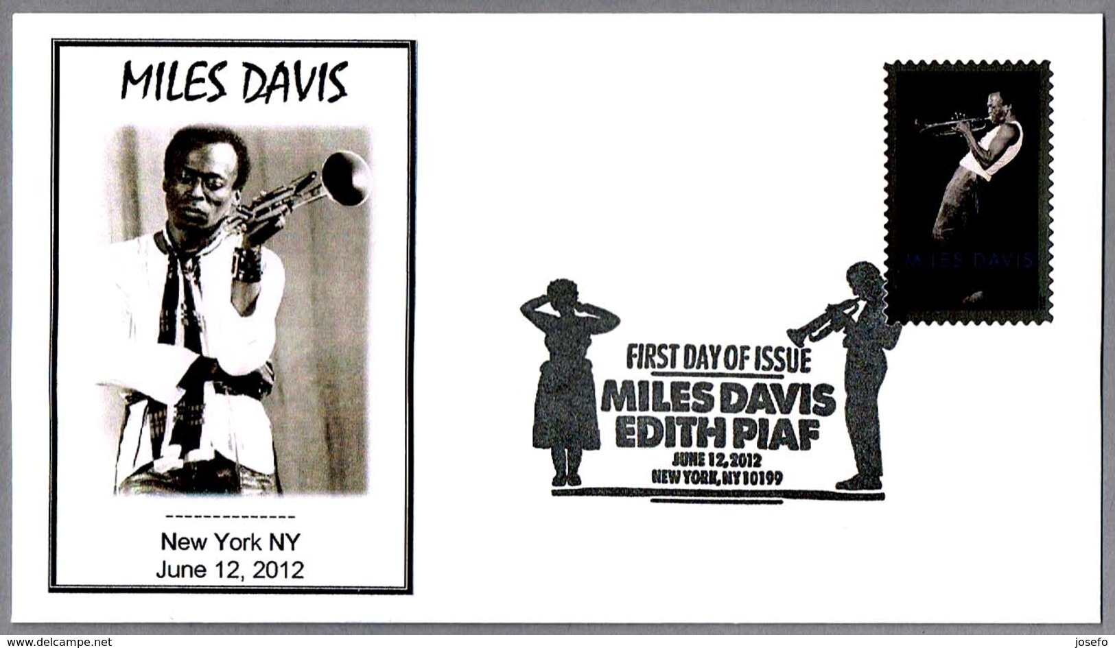 Trompetista Y Compositor De JAZZ MILES DAVIS. SPD/FDC New York NY 2012 - Música