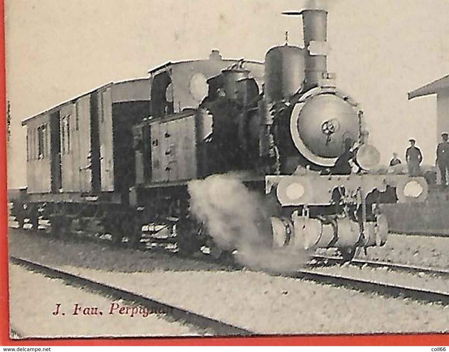 66 Baixas 1911 Top RARe Locomotive Beau Plan La Gare Entrée Du Train Fau éditeur Dos Scanné - Autres & Non Classés