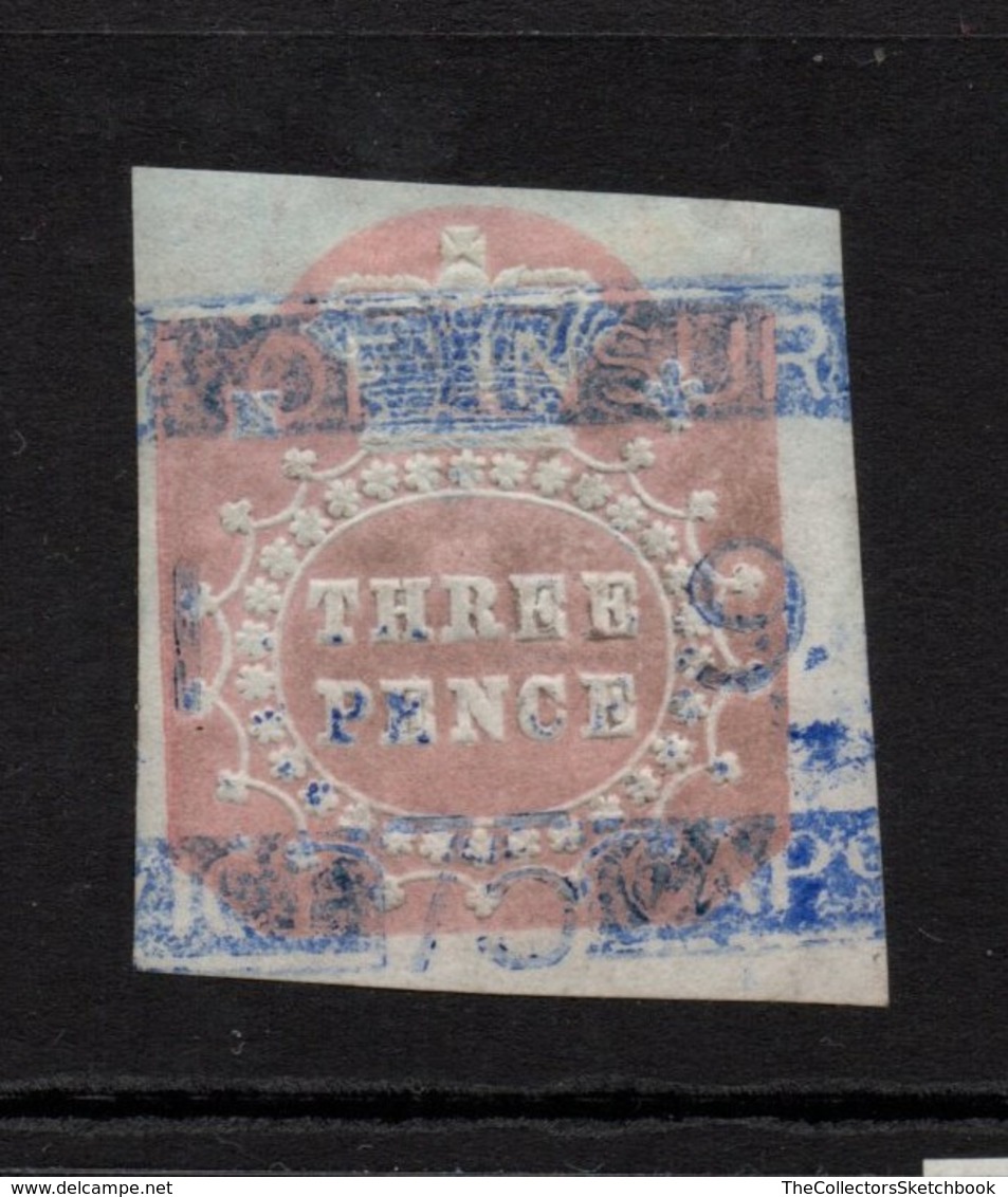 GB Fiscals / Revenues; Scarce General Purpose Imperf.;  3d.  Rose. Good Used. - Revenue Stamps