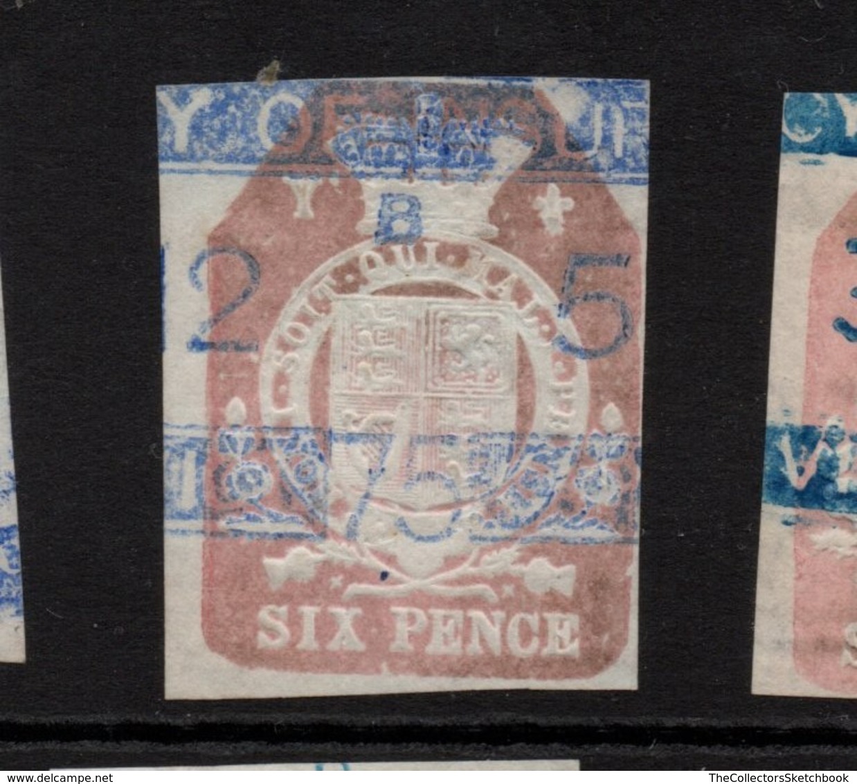 GB Fiscals / Revenues; Scarce General Purpose Imperf.;  6d.  Rose. Good Used. - Fiscaux