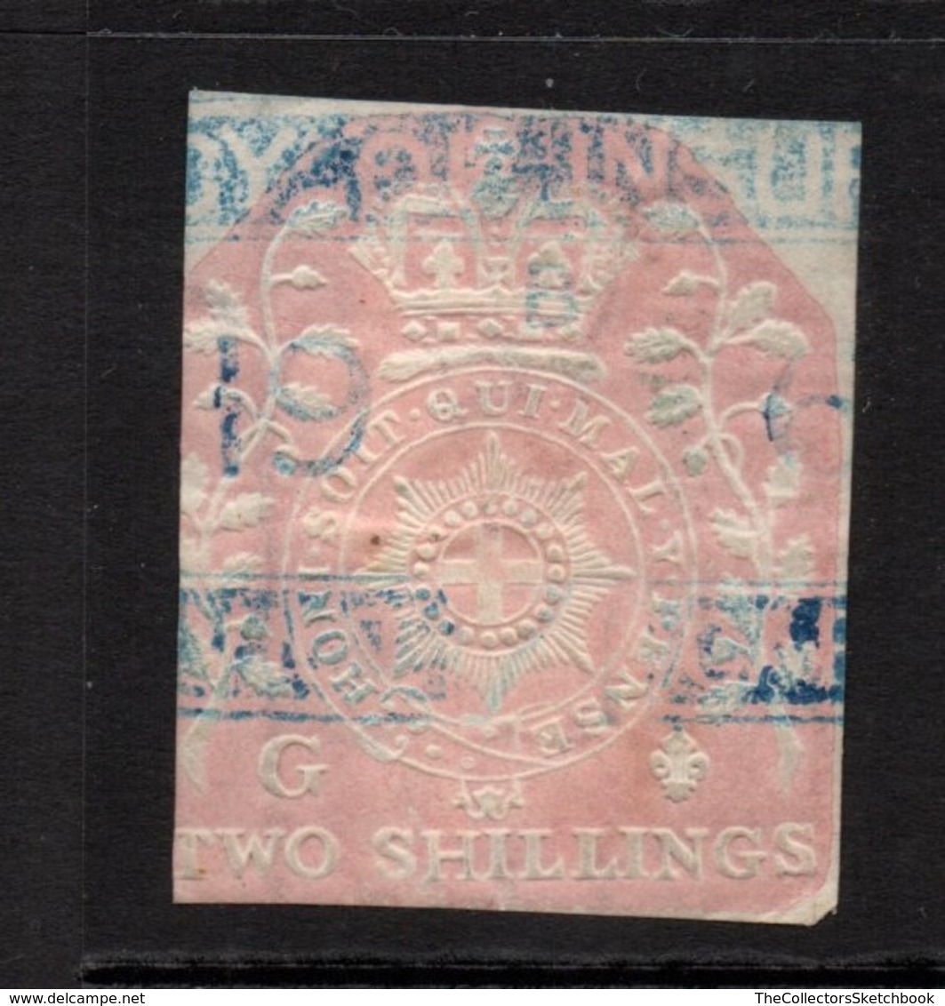 GB Fiscals / Revenues; Scarce General Purpose Imperf.;  Two  Shilling Rose Good Used - Fiscaux
