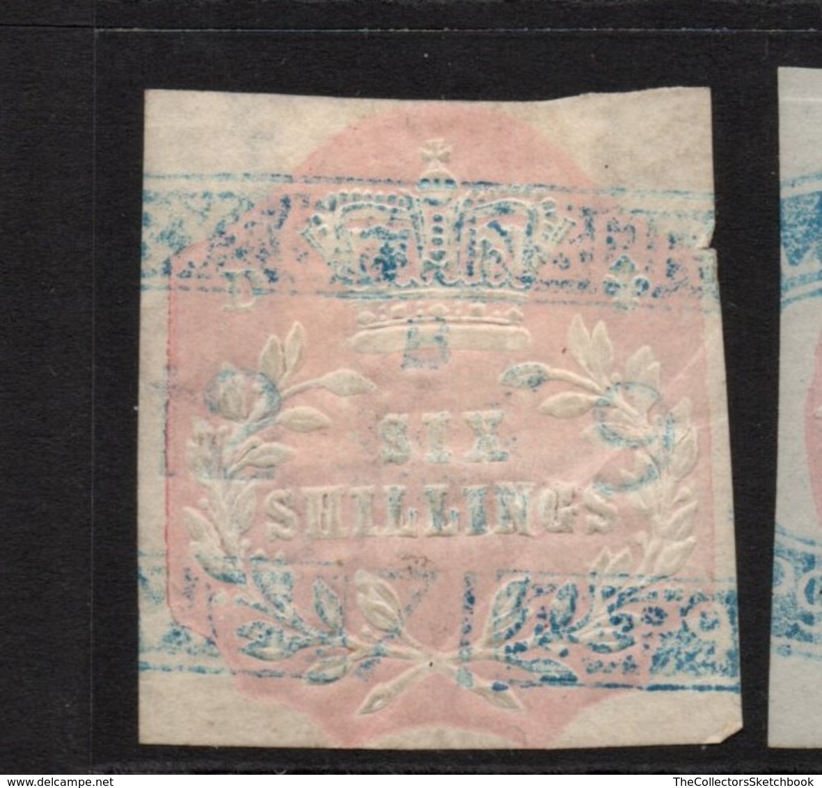 GB Fiscals / Revenues; Scarce General Purpose Imperf.; Six Shilling Rose Good Used - Fiscaux