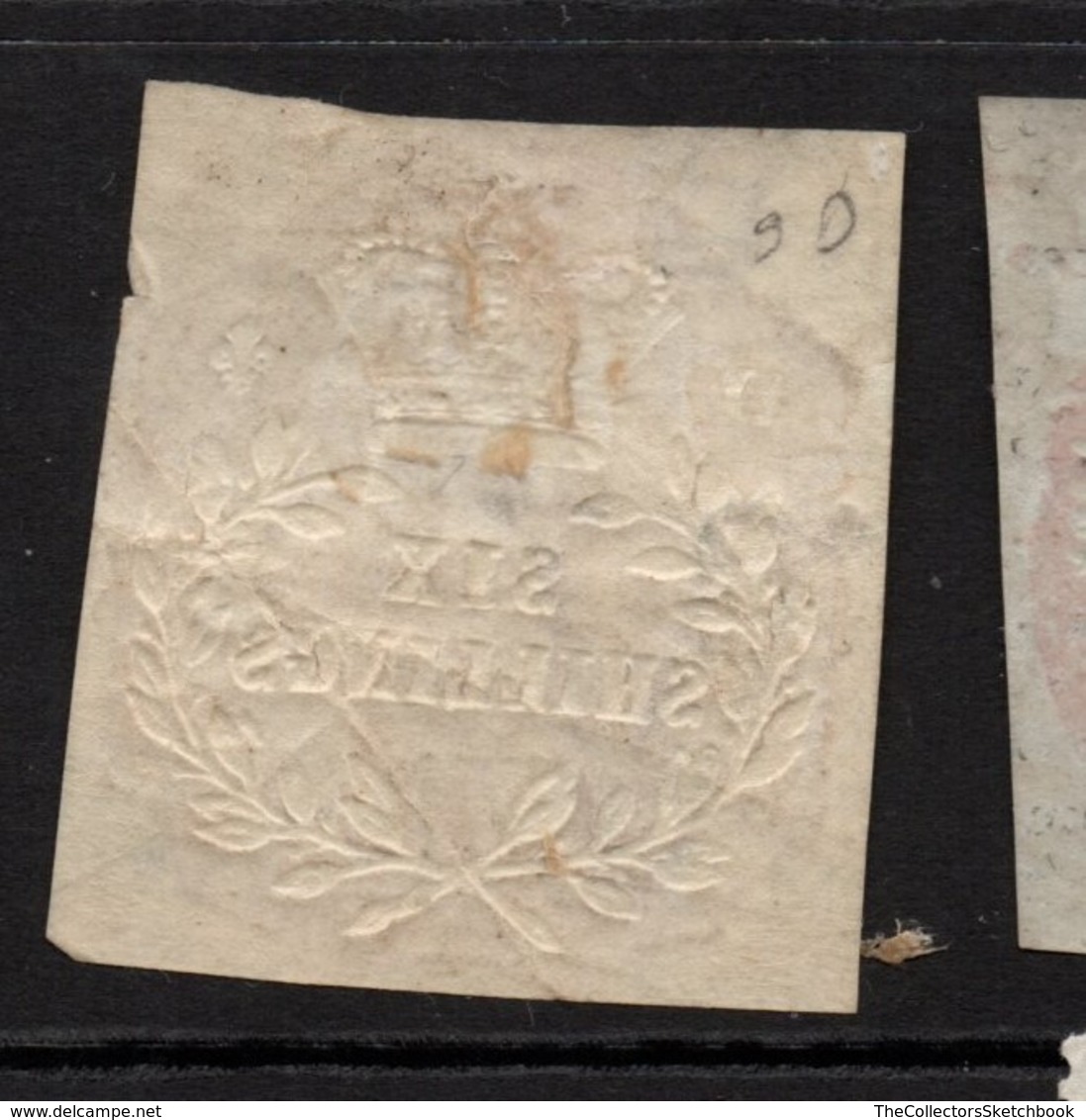 GB Fiscals / Revenues; Scarce General Purpose Imperf.; Six Shilling Rose Good Used - Fiscaux