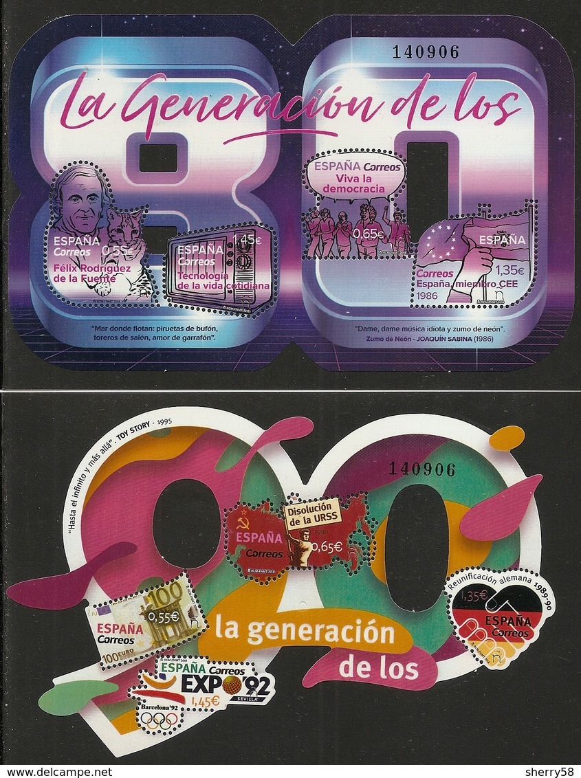 2018-ED. 5246 Y 5247 Completa En  H.B. - La Generación De Los 80 Y La Generación De Los 90 - - Blocs & Hojas